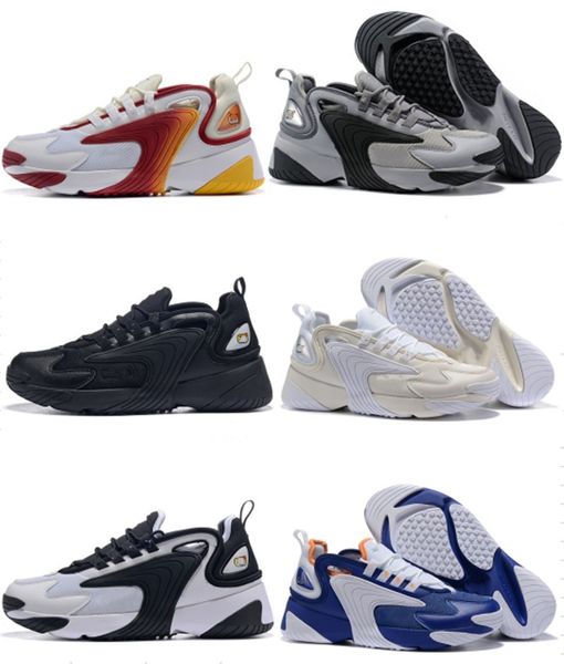 

zoom 2k men lifestyle running shoes triple white black red zm 2000 styletrainer outdoor sneakers m2k comfortable causal shoes us7-11