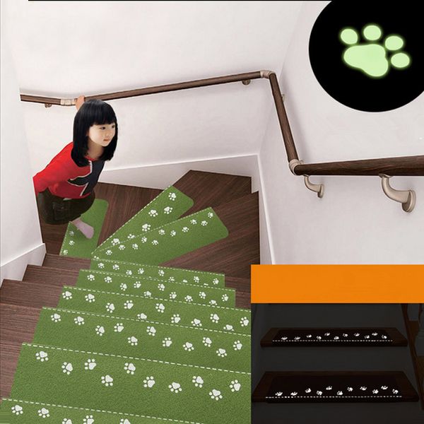 

luminous stair mat step pad keep warm floor mat easy clean stairs door anti-skid mats avoid glue autohesion rug carpet