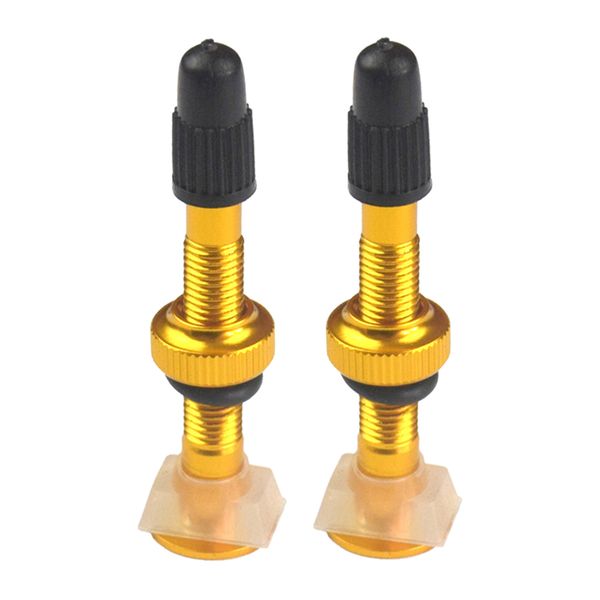

2x aluminum golden mountain-bike presta valves core universal vacuum-nozzle