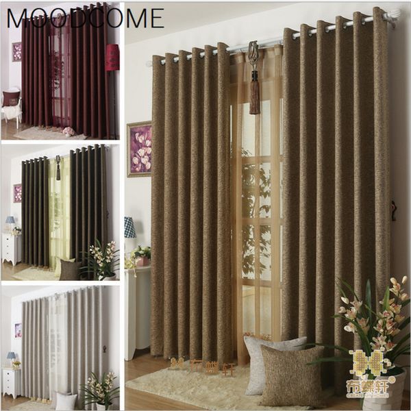 

curtains for living dining room bedroom flax pure color high-grade contracted and contemporary sitting room buildings curtain e