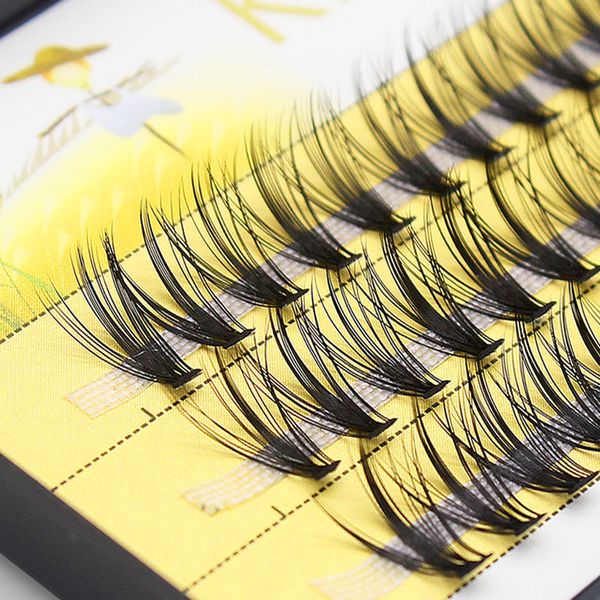 

kimcci 60 bundles mink eyelash extension natural 3d russian volume faux eyelashes individual 20d cluster lashes makeup cilios