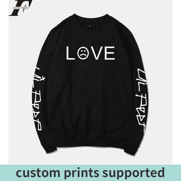 

kpop 2018 lil peep spring hoodies men/women sweatshirt streetwear r.i.p tracksuit loose hoodie sweatshirt clothes custom, Black
