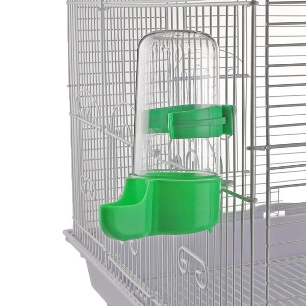 

new bird water transparent gravity automatic feeder for food cage hanging feeding bowl