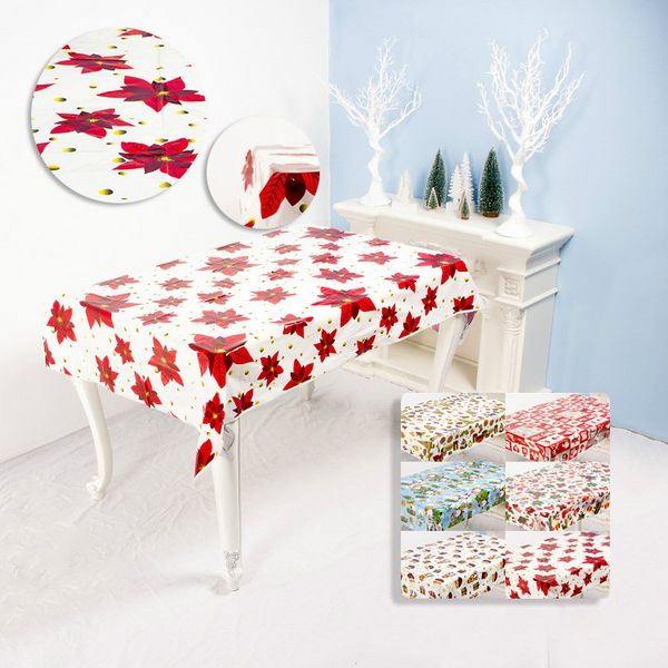 

christmas printed tablecloth creative pvc christmas table tablecloth table disposable diy