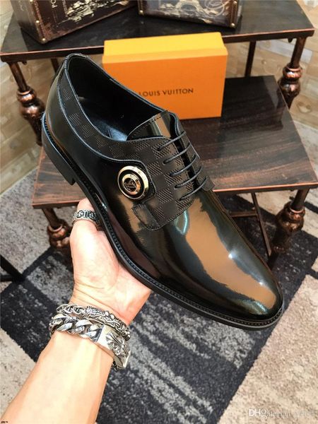 

20wf italian luxury mans shoes poined toe blue leather dress shoes man fashion designers flats oxfords zapatos hombre, us11 madaol, Black