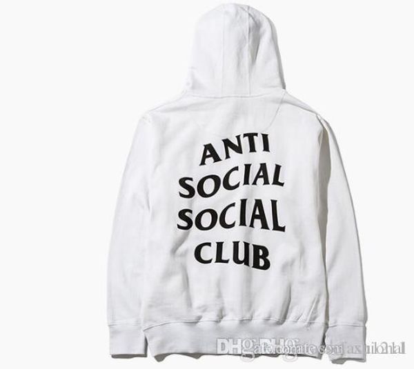 

original assc classic logo hooded sweatshirt anti social social club classic printed sweatshirt factory direct sales, Black