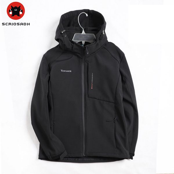 

autumn winter male outdoor sports brand soft shell fleece jacket windproof thermal coat outdoor hiking climbing cycling jacket, Blue;black