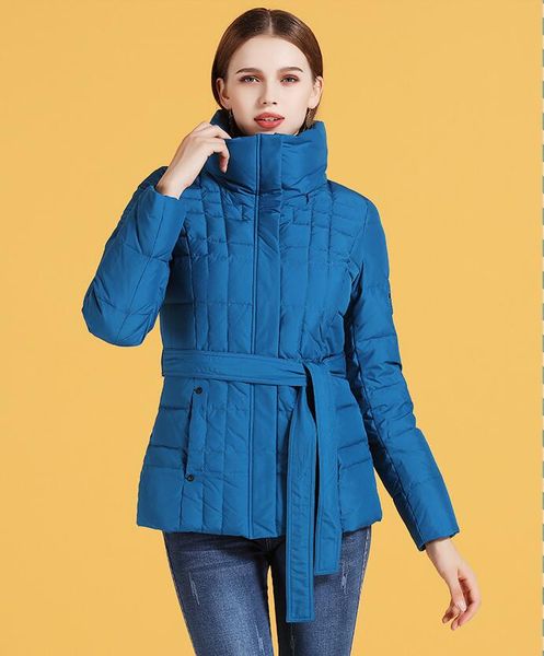 

new autumn winter down jacket, female short korean edition, standing collar, slim waist, thickening coat, women's wear, Black