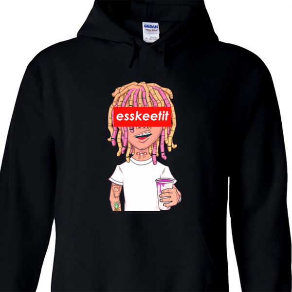 

lil hoodie esskeetit lil pullover hoodie sweatershirt, Black