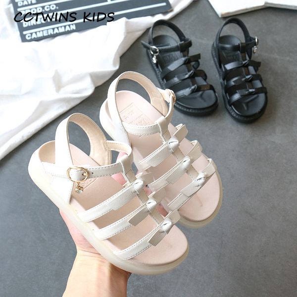 

cctwins kids shoes 2020 summer children pu leather shoes baby fashion princess shoes girls butterfly sandals black ps789 t200411, Black;red