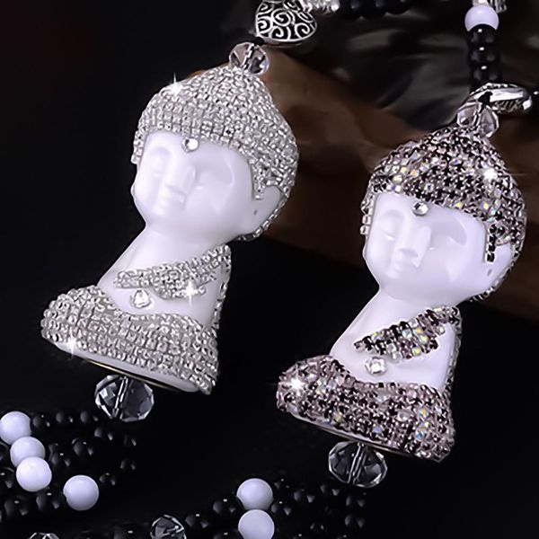 

buddha figurine pendant car interior decoration rearview mirror hanging ornament 2019