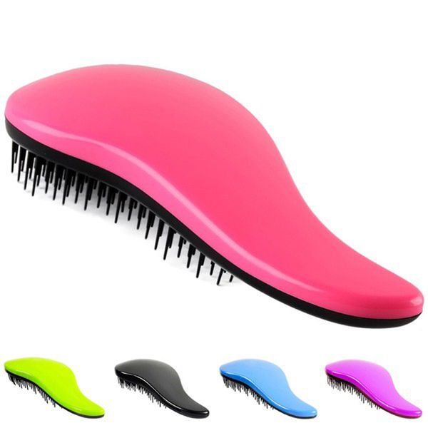 

magic handle tangle detangling comb shower hair brush detangler salon styling tamer exquite cute useful tool hairbrush, Silver