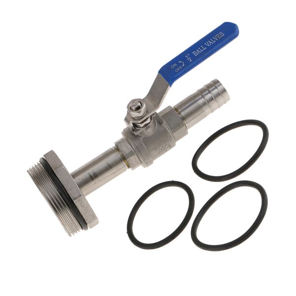 

304 stainless steel valve / straight nozzle weldless bulkhead