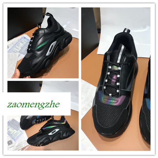 

дизайнер b22 sneaker nens винтажные кроссовки роскошные женские плоские кроссовки из холста и телячьей кожи с низким верхом на шнуровке лоск, Black