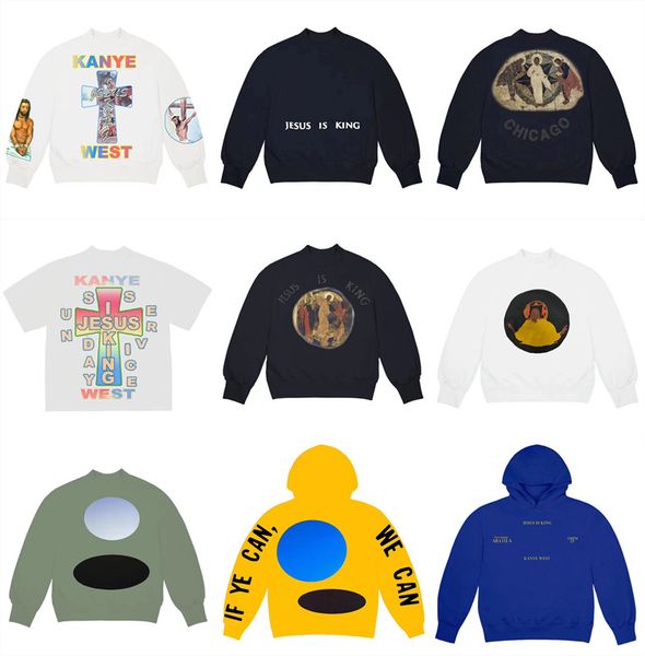 

3d printing kanye west jesus is king sunday service sweatshirts men women quality jesus is king hoodie hooded pullover, Black