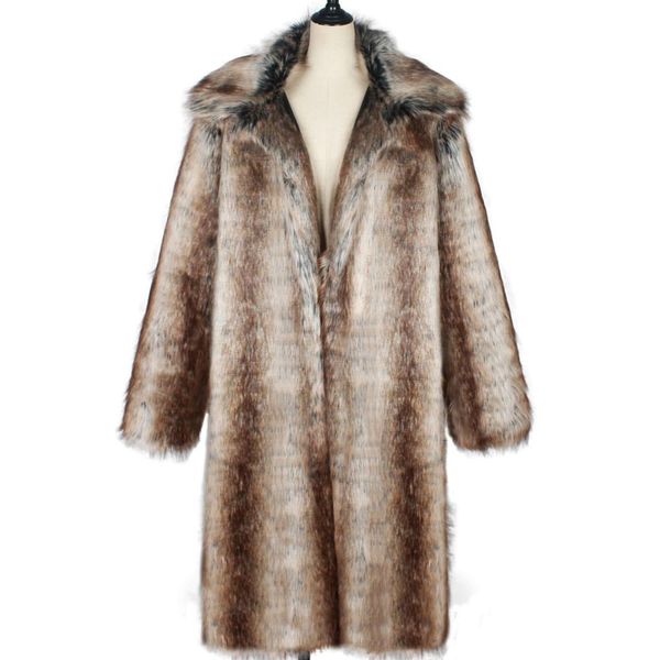 

men's fur coat jacket square collar imitation mink coat popular fashion parka overcoat men's autumn and winter new, Black