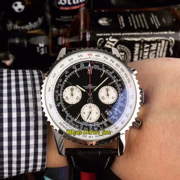 

Дешевые новый Navitimer AB012012 черный циферблат белый циферблат Miyota Кварцевый хроногра