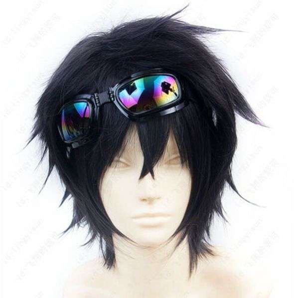 

75 karneval gareki short black layered cosplay wig only wig