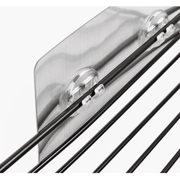 

wall mounted accessories organizer multifunctional bathroom shelf durable storage rack iron art holder home decoration adhesive