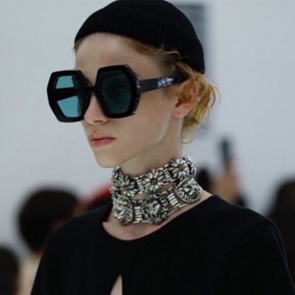 

2020 ацетатом lady sunglass квадратной формы алмаза высокого качества 0708 модель способа женщин оригинальный дизайн и чехол, White;black