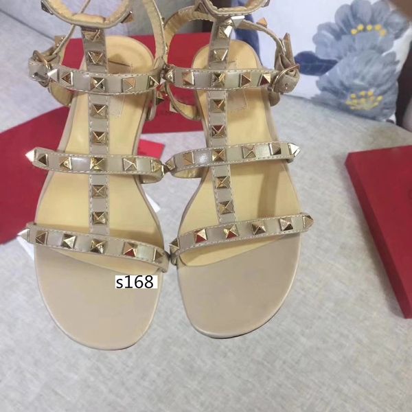 

wholesale design style leather women stud sandals slingback fashion rivets shoes 6 colors, Black