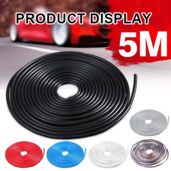 

durable 5m auto universal car door edge rubber scratch protector moulding strip protection strips sealing diy car-styling