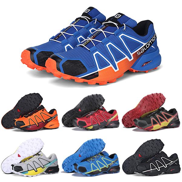 

Salomon Speedcross 4 IV CS Trail Кроссовки Черный Оранжевый Синий Speed ​​Cross 4 Женщины Мужская Тр