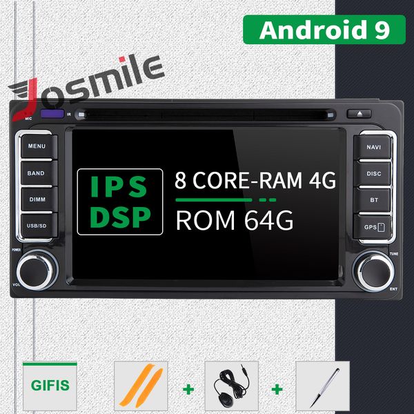 

8 core ips dsp 2din android 9 car radio multimedia for land cruiser 100 200 prado 120 150 rush corolla hiace yaris hilux car dvd