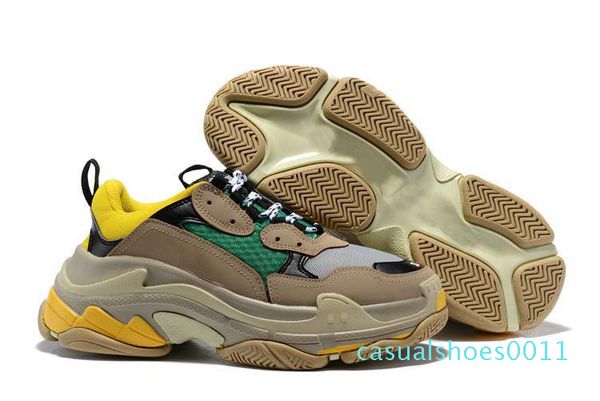 

2020 fashion paris 17fw triple-s sneaker тройной s повседневные папа обувь для мужчин женщины beige спорт теннис престижное дизайнер кроссов, Black