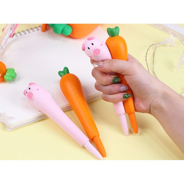 

creative cute decompression gel pen soft decompression gel pen vent carrot can hand pinch pig 0.5m