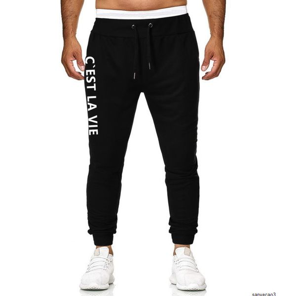

mens designer casual letter print bouquet feet large size sports pants menh, Black