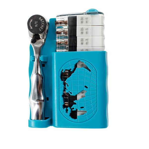 

12pcs 1/4 s2 spanner socket set screwdriver ratchet wrench kit car repair tool combination repairing hand tools