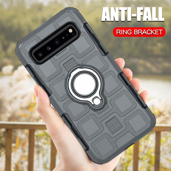 

luxury car magnetic finger ring holder case for samsung galaxy note 8 9 10 plus s8 s9 s10 e 5g plus lite armor shockproof back cover