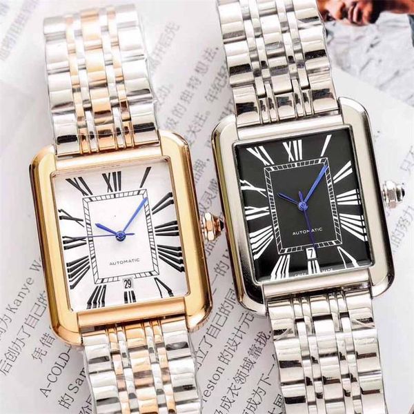 

2020 43x34mm luxury mens конструктора rectangle часы золото серебро мода роман письмо автоматическая механические автоподзавод -ветер наручн, Slivery;brown