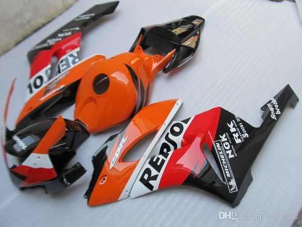 Original kit de carenagem de plástico de moldagem para honda CBR1000RR 2004 2005 laranja carenagens pretas CBR1000RR 04 05 OT07