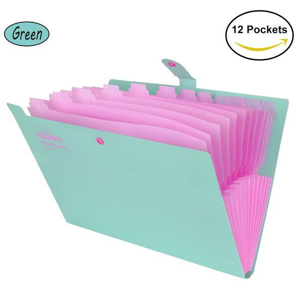10pk Expanding File Folder Pockets Letter Document Paper Storage Office Supplies