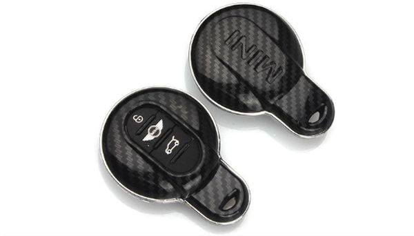 

brand new abs plastic carbon fiber pattern mini cooper car key cover fob for mini cooper f54 f55 f56 f57 f60( 1 pcs/set