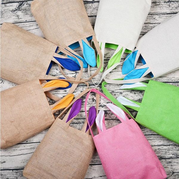 

easter basket rabbit ear bucket handbags lucky egg holiday kid candy bags baby toy storage handbags party supplies wy529q