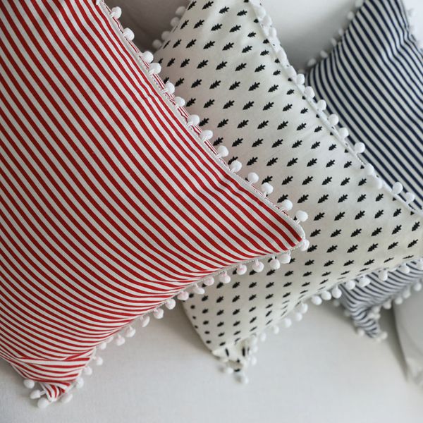 

45*45cm pear flower ball cotton pillowcase japanese style simple sweet princess wind sofa pillow cushion cover decoration home