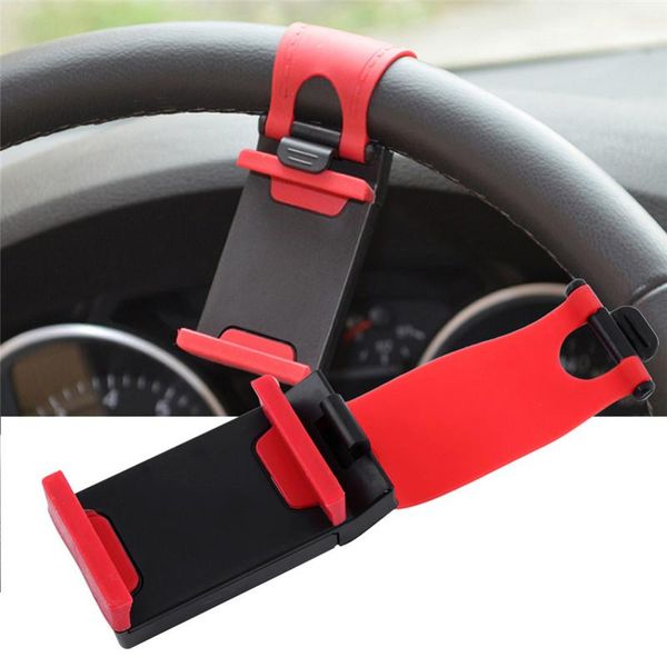 

universal car streeling steering wheel cradle holder smart clip car bike mount for mobile iphone samsung cell phone gps gift