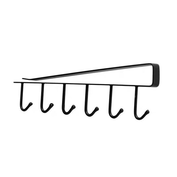 

punch hooks kitchen cup holder firm hang under shelf storage rack organizer