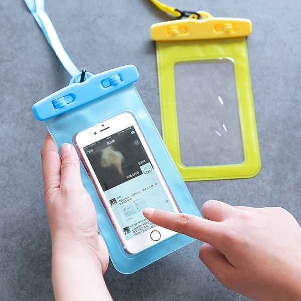 

2215 waterproof cellphone bag touch screen swim bag springs underwater p shoot apple vivo huawei p universal