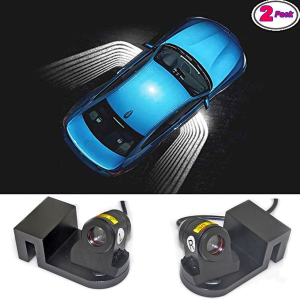 

2 pcs universal car projection led projector door shadow light welcome light laser angel wings lamps kit