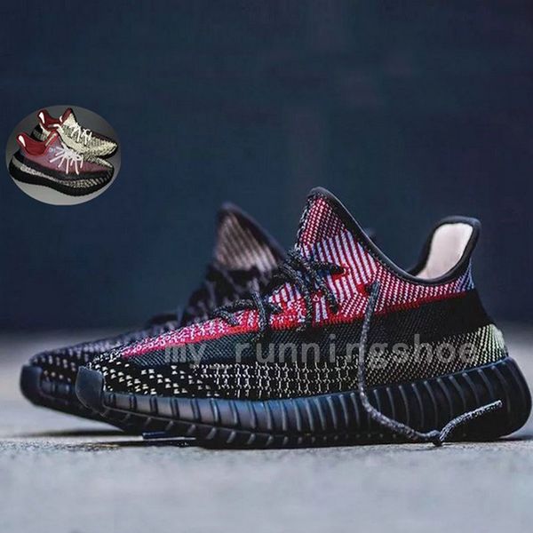 

with box yecheil yeehu kanye west running shoes coconut black designer colourful sneakers casual sneakers mens womens, White;red