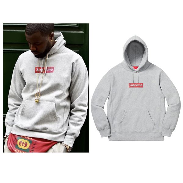 

tide brand supplier 4 colors 19ss swarovski box logo bogo rhinestone hoodies round collar pullover street hip hop style, Blue;gray