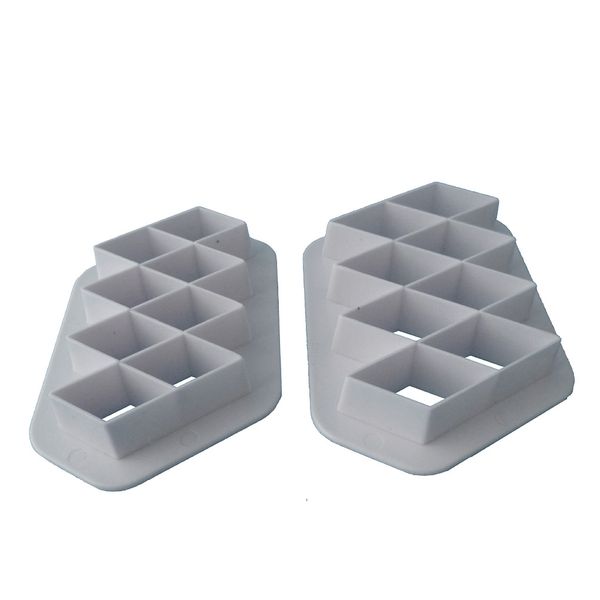 

2pcs irregular rhombus shaped plastic biscuits cutting dies cake baking utensils molds mould