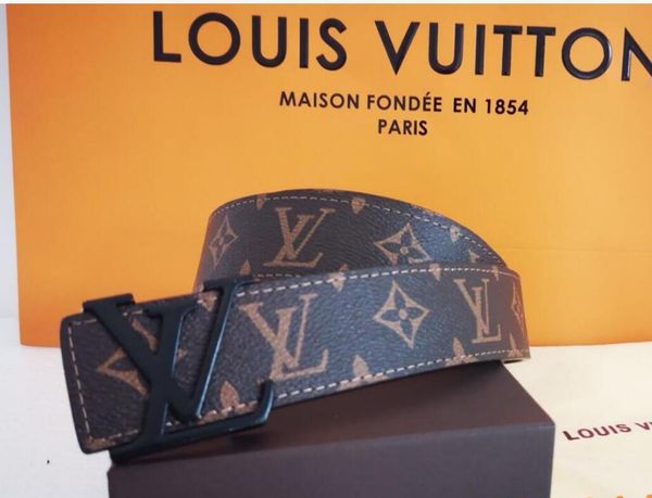 

2019 de ign belt men and women fa hion belt women leather belt gold ilver and black buckle with box