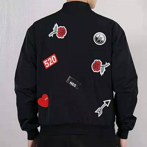 

autumn designer jackets for mens fashion windbreaker brand mens jackets with long sleeves zipper luxury mens coats two colors m-2xl, Black;brown