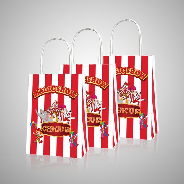 

carnival circus candy bags kids birthday party decoration gift bags baby shower paper gift boxes packing