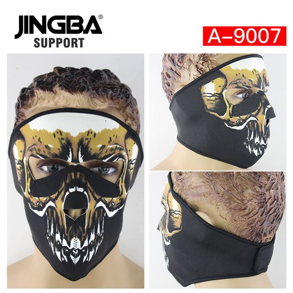 

jingba support new listing camouflage full face tactica mask facemask halloween cool mask mens outdoor sport ski bike drops, Black
